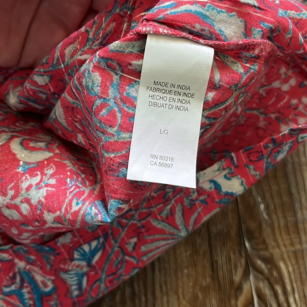 Lucky Brand Printed Cold Shoulder Top